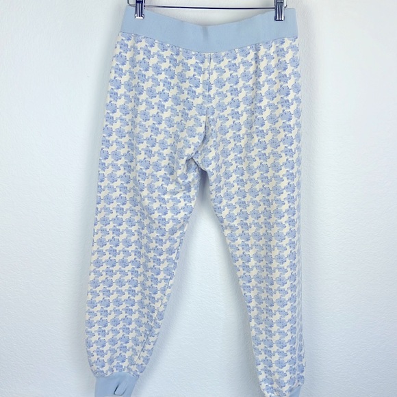 Pajamagram Women’s Fleece Lined Sweatshirt and Sweat Pants Blue Cream Sz Small - Picture 9 of 10